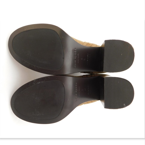 Unworn KATE SPADE Brown Suede Block Heel Booties 5 - Picture 8 of 8